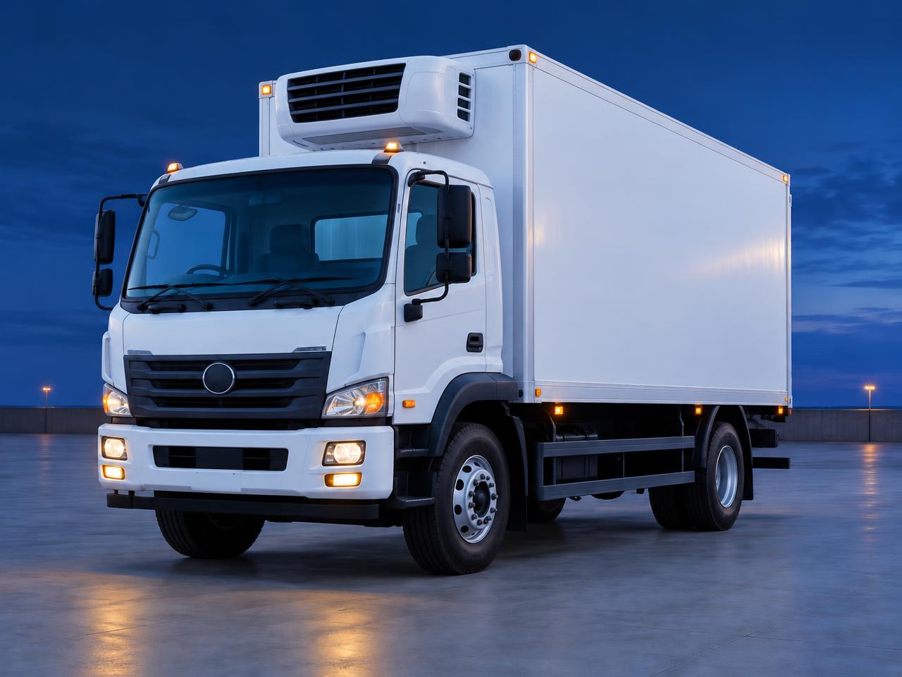 20 feet refrigerated commercial truck with cooling unit