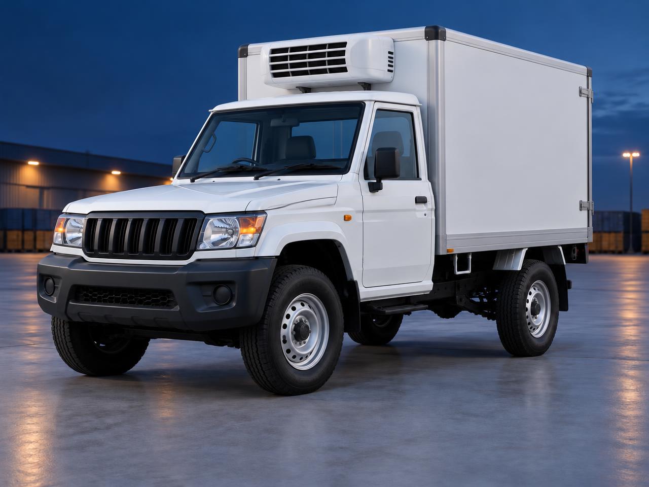 Mahindra Bolero Pickup with an insulated refrigerated box